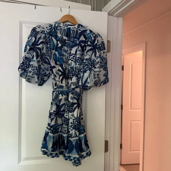 FARM RIO Sweet Rio Puff Sleeve Mini Dress, EUC, Size S - Picture 6 of 6